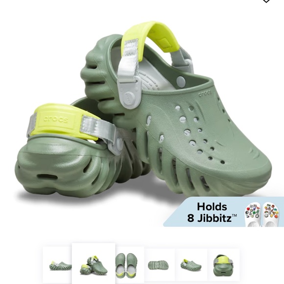 NWT Crocs Kids Echo Clog in Moss - Size: J3 - Picture 2 of 12
